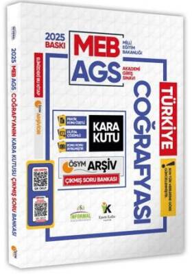 Karakutu Yayın 2025 MEB-AGS Coğrafya`nın Kara Kutusu ÖSYM Çıkmış Soru Havuzu Bankası Konu Özetli Video-PDF Çözümlü - 1