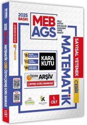 Karakutu Yayın 2025 MEB-AGS Matematik Kara Kutu 1.Cilt Cebir Çıkmış Soru Bankası Konu Özetli Video-PDF Çözümlü - 1