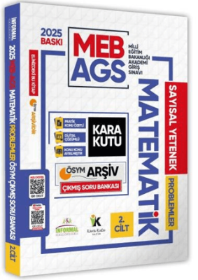 Karakutu Yayın 2025 MEB-AGS Matematik Kara Kutu 2. Cilt Problemler ÖSYM Çıkmış Soru Bankası Video-PDF Çözümlü - 1