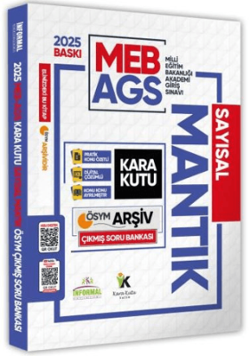 Karakutu Yayın 2025 MEB-AGS Sayısal Mantık Kara Kutu ÖSYM Çıkmış Soru Bankası Konu Özetli Video-PDF Çözümlü - 1