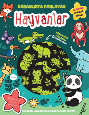 Karanlıkta Parlayan Kitaplar - Hayvanlar Parlayan Çıkartmalar - 1