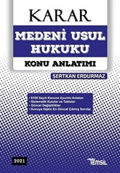 Karar Medeni Usul Hukuku Konu Anlatımı 2021 - 1