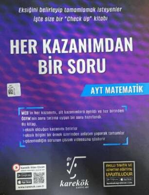 Karekök Yayıncılık AYT Matematik Her Kazanımdan Bir Soru - 1