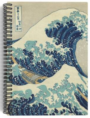 Katsushika Hokusai - The Great Wave off Kanagawa, 1829 - Spiralli Defter 05 - Çizgisiz - 100 Sayfa - 1