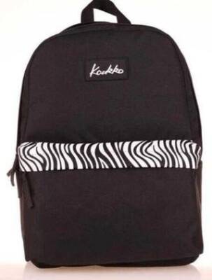 Kaukko Basic Colors Sırt Çantası Siyah Zebra K1626 - 1