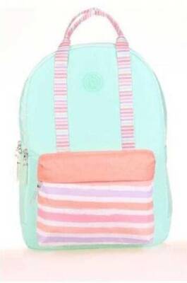 Kaukko Double Stripe Sırt Çantası Mint K1767 - 1