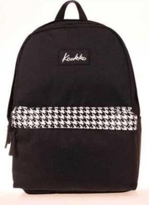 Kaukko K1628 Basıc Colors Sırt Çantası Siyah Patern - 1