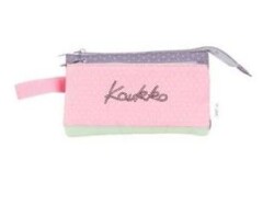 Kaukko K2676 Hat Accordıon Kalem Çantası Grey Dots - Kaukko