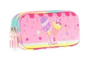 Kaukko Kıds 3 Bölmeli Kalem Çantası Pat. Ice Cre L8232 - 1