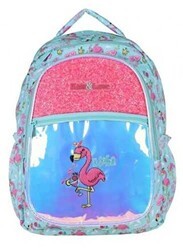 Kaukko Kids and Love Flamingo Sırt Çantası Aynalı Taşlı - Kaukko