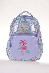 Kaukko Kids and Love Unicorn Sırt Çantası Rugan - Pullu - Kaukko