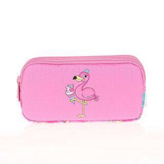 Kaukko Kids&Love 3 Bölmeli Ayna - Taş Flamin Kalem Çantası L8095 - 1