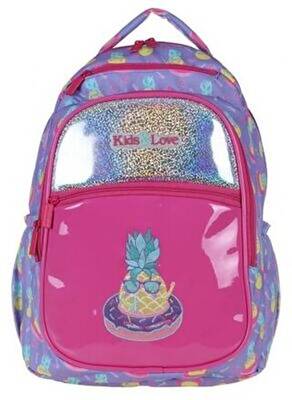 Kaukko Kids&Love Ananas Sırt Çantası Rugan Hologram - 1