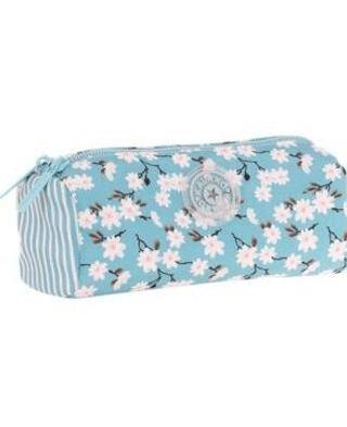 Kaukko Soft Floral Dual Kalem Çantası Blue Strıpe K2707 - 1