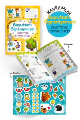 Kavramlar - Boyutları Öğreniyorum - Çıkartmalı Etkinlik Kitabı - 1