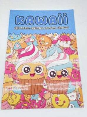 Kawaii Çıkartmalı Boyama Kitabı A4 16 Sayfa -1. Kitap - 1