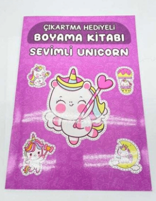 Kawaii Çıkartmalı Boyama Kitabı A4 16 Sayfa - 7. Kitap - 1