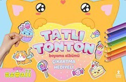 Kawaii Tatlı Tonton Çıkartma Hediyeli Boyama Albümü - Doğan Çocuk