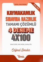 Temsil Kitap Kaymakamlık Sınavına Hazırlık Tamamı Çözümlü 4 Deneme - Temsil Kitap