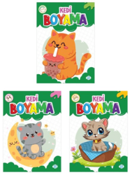 Kedi Boyama Seti 3 Kitap - Dokuz Çocuk
