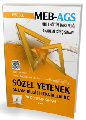 Pelikan Tıp Teknik Yayıncılık MEB - AGS Hazırlık Anlam Bilgisi Teknikleri ile Sözel Yetenek 20 Deneme Sınavı - 1