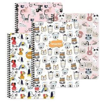 Keskin A4 80 Yp. Kareli Karton Kapak Spiralli Animal Friends Defter - 1