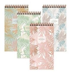 Keskin Color 10x19 80Yp Çizgili Karton Kapak Spiralli La Plume Leaves Defter - Keskin Color