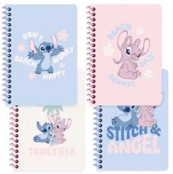 Keskin Color 140400-14 Lilo&Stitch A6 80 Yaprak Çizgili Spiralli Bloknot - Keskin Color