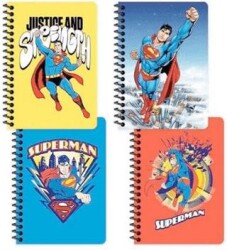 Keskin Color 140400-16 Superman A6 80 Yaprak Çizgili Spiralli Bloknot - Keskin Color