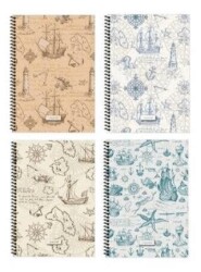 Keskin Color 16,5x22,5 100 Yaprak Çizgili Spiralli Sert Kapak Defter Journal - Keskin Color