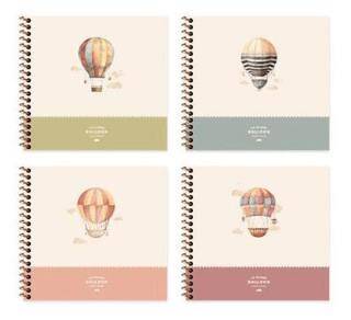 Keskin Color 16x15 50 Yaprak Çizgili Spiralli Sert Kapak La Plume Balloon Defter - 1