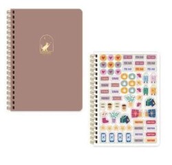 Keskin Color 2025-2026 17x24 Spiralli Akademik Ajanda - Mocha - Keskin Color