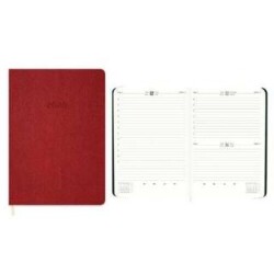 Keskin Color 2026 - 16x24 Günlük Termo Deri Ajanda - Kırmızı - Keskin Color