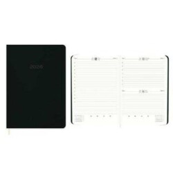 Keskin Color 2026 - 16x24 Günlük Termo Deri Ajanda - Siyah - Keskin Color