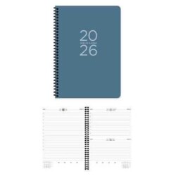 Keskin Color 2026 - 17x24 Spiralli Günlük Ajanda - Mavi - Keskin Color