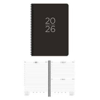 Keskin Color 2026 - 17x24 Spiralli Günlük Ajanda - Siyah - 1