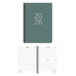 Keskin Color 2026 - 17x24 Spiralli Günlük Ajanda - Yeşil - 1