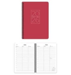 Keskin Color 2026 - 17x24 Spiralli Haftalık Ajanda - Kırmızı - Keskin Color