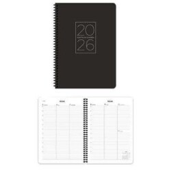 Keskin Color 2026 - 20x28 Spiralli Haftalık Ajanda - Siyah - Keskin Color