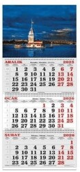 Keskin Color 2026 - 3 Aylik Spiralli Jumbo Denizci Takvim - Istanbul - Keskin Color
