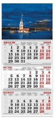 Keskin Color 2026 - 3 Aylik Spiralli Jumbo Denizci Takvim - Istanbul - 1