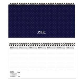 Keskin Color 2026 - AJ - 66 16x33,5 Spiralli Haftalık Masa Ajandası - Lacivert - 1