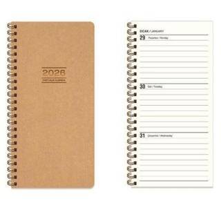 Keskin Color 2026 - AJ - 73 8x16 Haftalık 12 Aylik Spriralli Kraft Cep Ajandası - 1