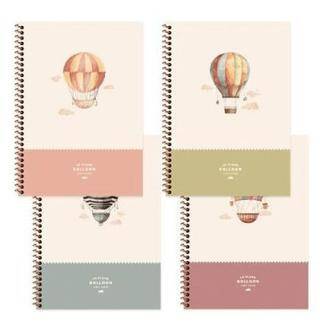 Keskin Color 20x28 100 Yaprak Çizgili Spiralli Sert Kapak La Plume Balloon Defter - 1