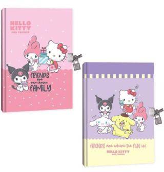 Keskin Color 310210-13 Hello Kitty and Friends 14x20 80 Yaprak Kilitli Hatıra Defteri - 1