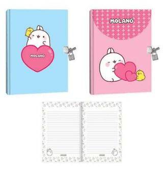Keskin Color 310210 Molang 14x20 80 Yaprak Kilitli Hatıra Defteri - 1