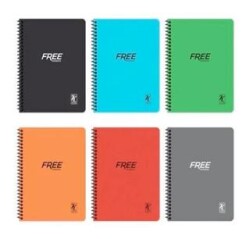 Keskin Color 320111-99 A4 80 Yaprak Çizgili PP Kapak Yeni Free Defter - Keskin Color