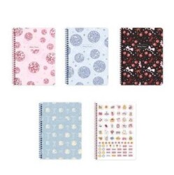 Keskin Color 323441 16,5x22,5 80 Yaprak Çizgili Pp Kapak Spiralli Defter Işıltı - Keskin Color