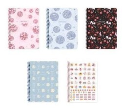 Keskin Color 323442 16,5x22,5 80 Yaprak Kareli Pp Kapak Spiralli Defter Işıltı - Keskin Color