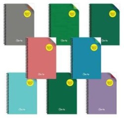 Keskin Color 323642 A5 80 Yaprak Kareli Pp Kapak Spiralli Defter Çift Renkli - Keskin Color